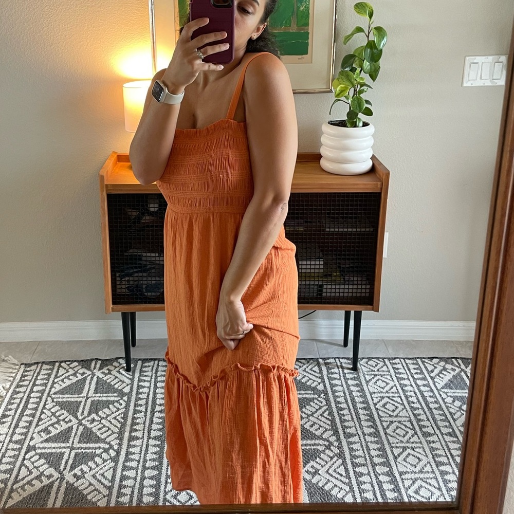 Orange Midi Dress